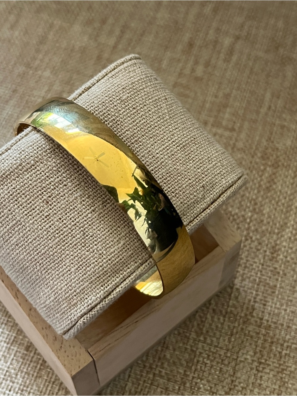 Trifari Shiny Gold Polished Cuff Bracelet